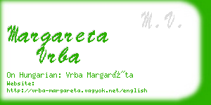 margareta vrba business card